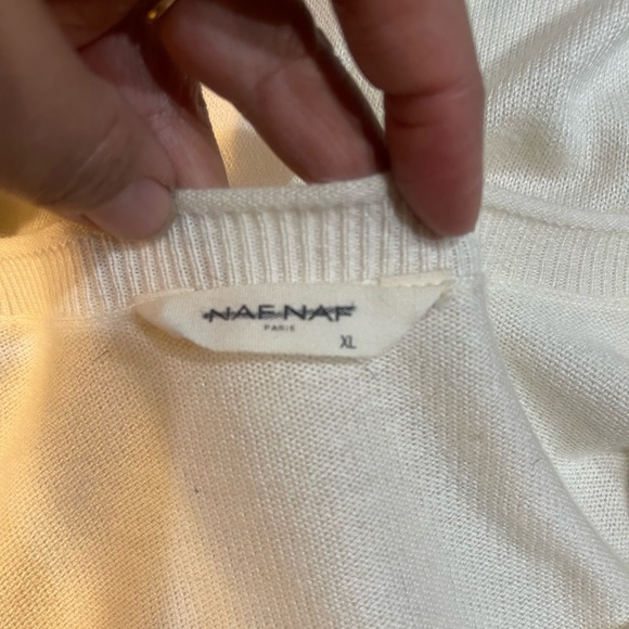 Naf Naf Paris sweater -Cream. - Picture 2 of 4